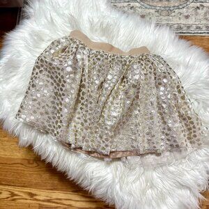 Metalic Gold Leopard Print Tulle Skirt